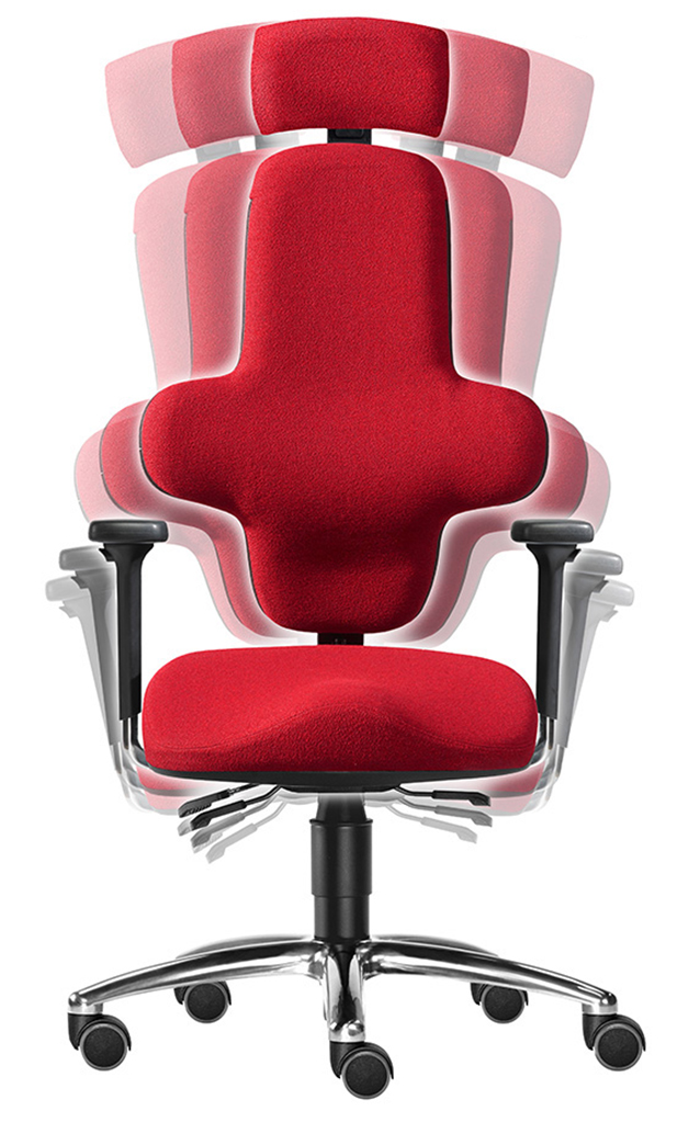 Air L mit Kopfstütze - Bürostuhl mit Kreuzrückenlehne