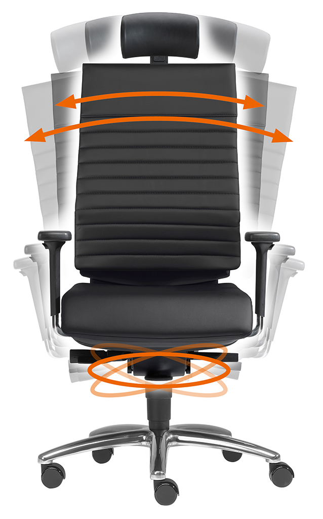 Heaven L mit Kopfstütze - Eleganter Bürostuhl