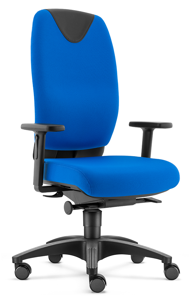 Evo M - Profi Bürostuhl mit Ledereinsatz