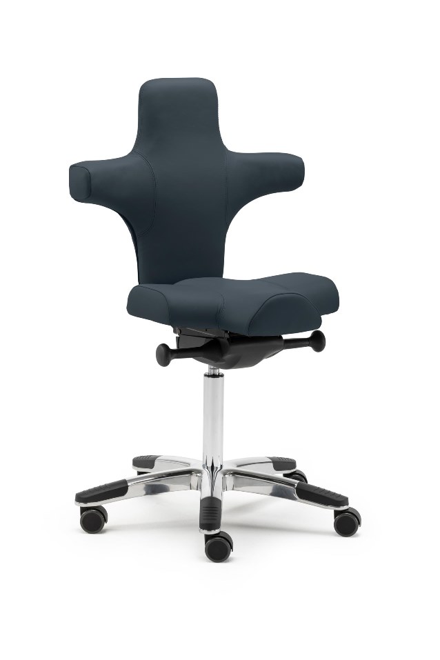PICASSO - Büro-Sattelstuhl mit schulterfreier Rückenlehne 