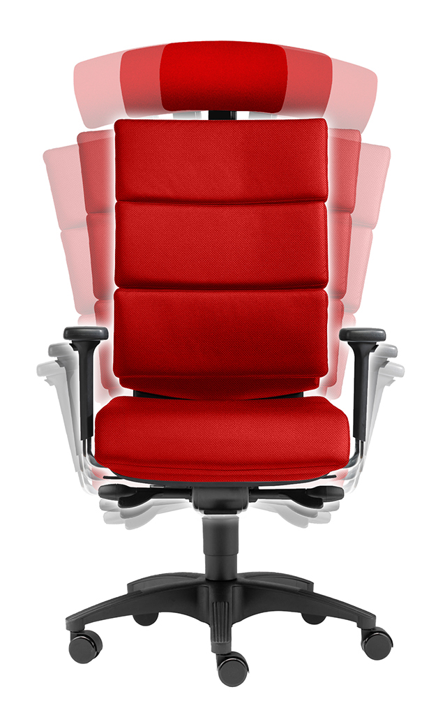 Paradise L mit Kopfstütze - Bürostuhl mit Polster