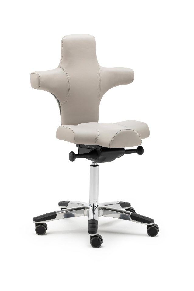 PICASSO - Büro-Sattelstuhl mit schulterfreier Rückenlehne 