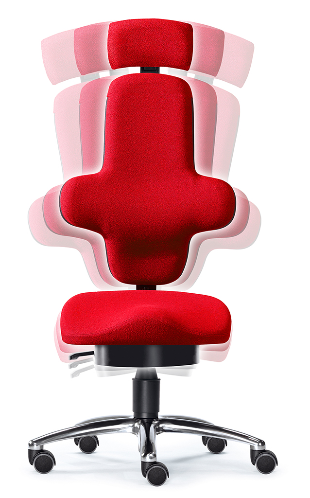 Air L mit Kopfstütze - Bürostuhl mit Kreuzrückenlehne