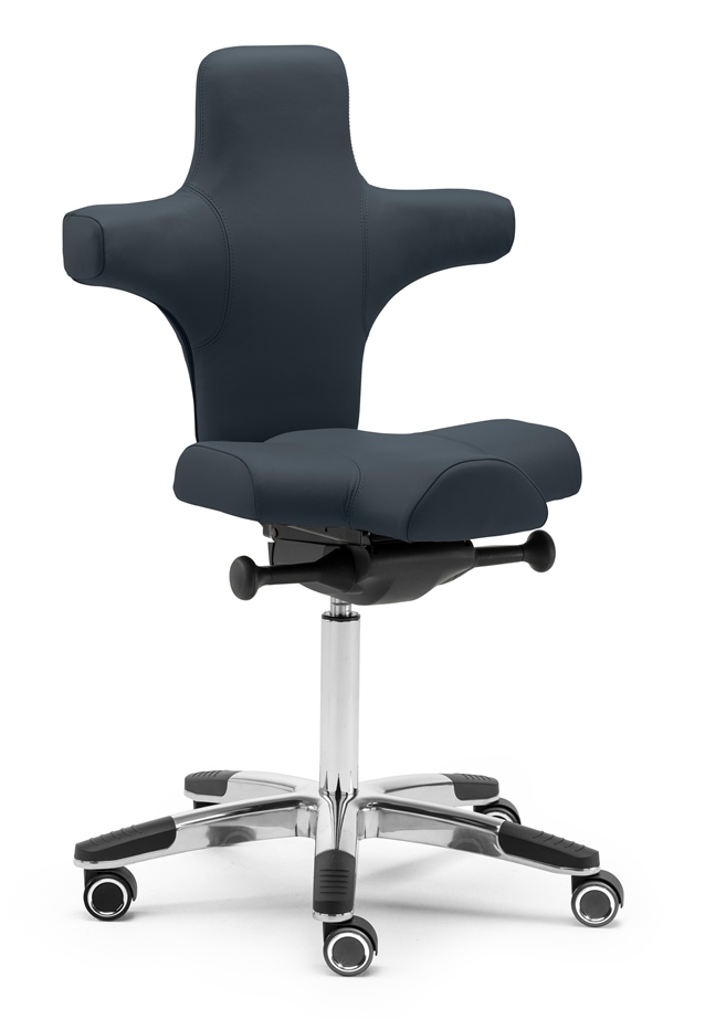 PICASSO - Büro-Sattelstuhl mit schulterfreier Rückenlehne 