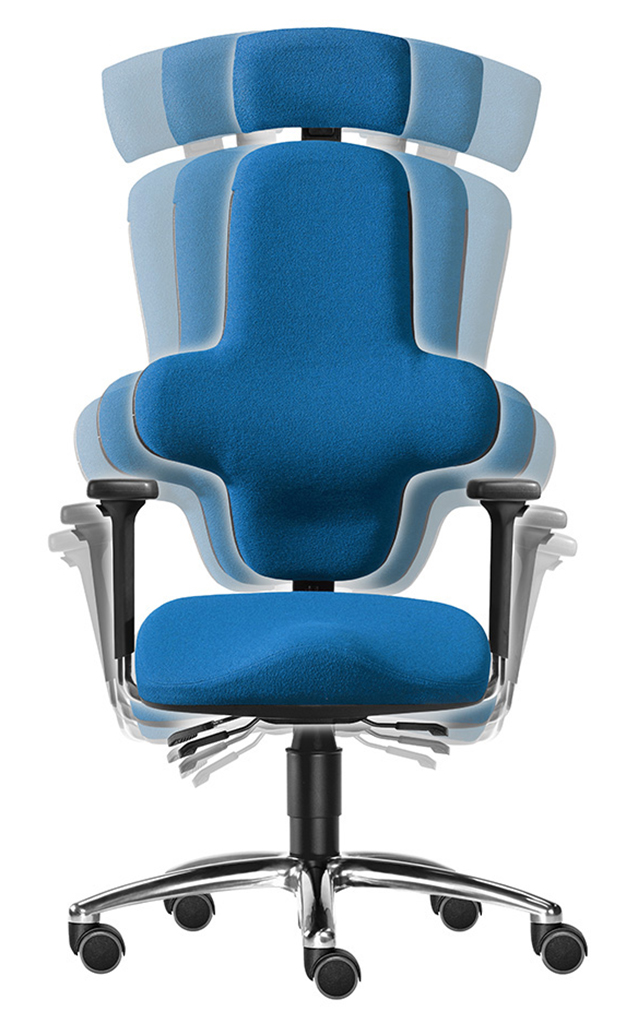 Air L mit Kopfstütze - Bürostuhl mit Kreuzrückenlehne