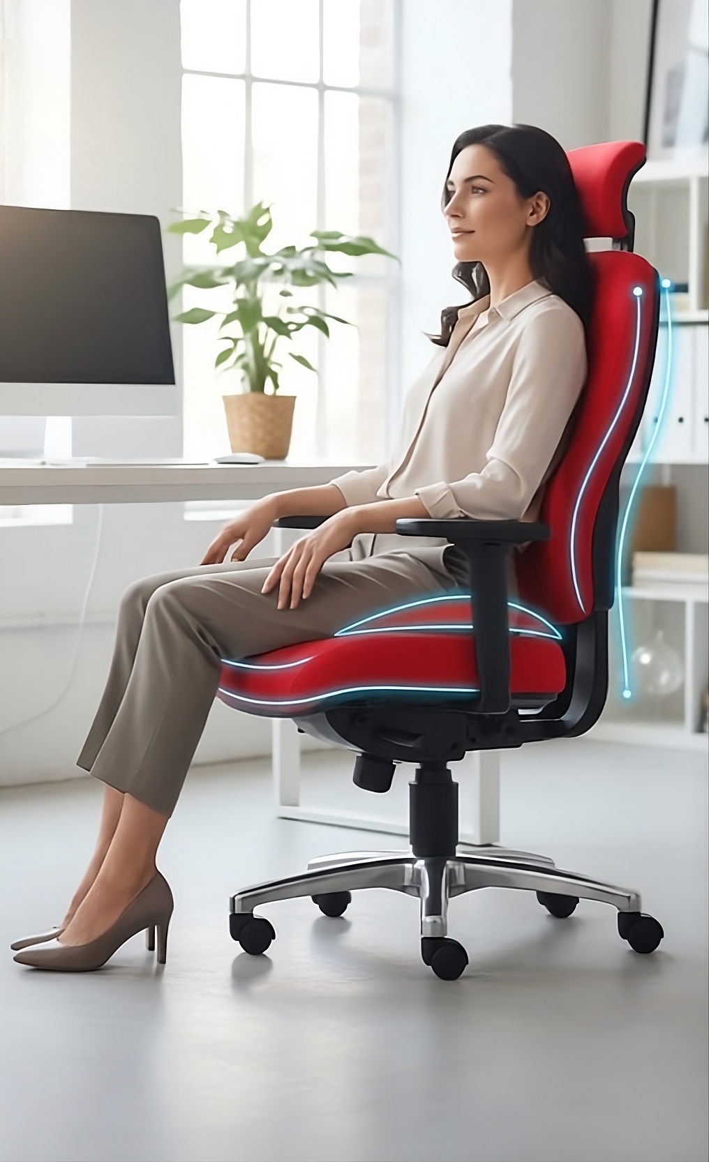 L-Comfort - Druckentlastender Frauen-Bürostuhl 